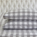 Buffalo Check Plaid Flannel Sheet Set, Gray