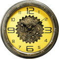 16 inch Large Gear Clock with Real Moving Gears, Steampunk Gold Wall Clock, Suitable for Living Rooms, Offices, Factories, Bedrooms, and...