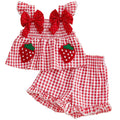 Toddler Baby Girl Summer Clothes Cute Ruffle Shirt Tops Dress Shorts Outfits Set Fruit Blouse Princess Outfit
