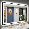 60x36 Black LED Bathroom Mirror, Backlit & Front Lit Lighted Mirror