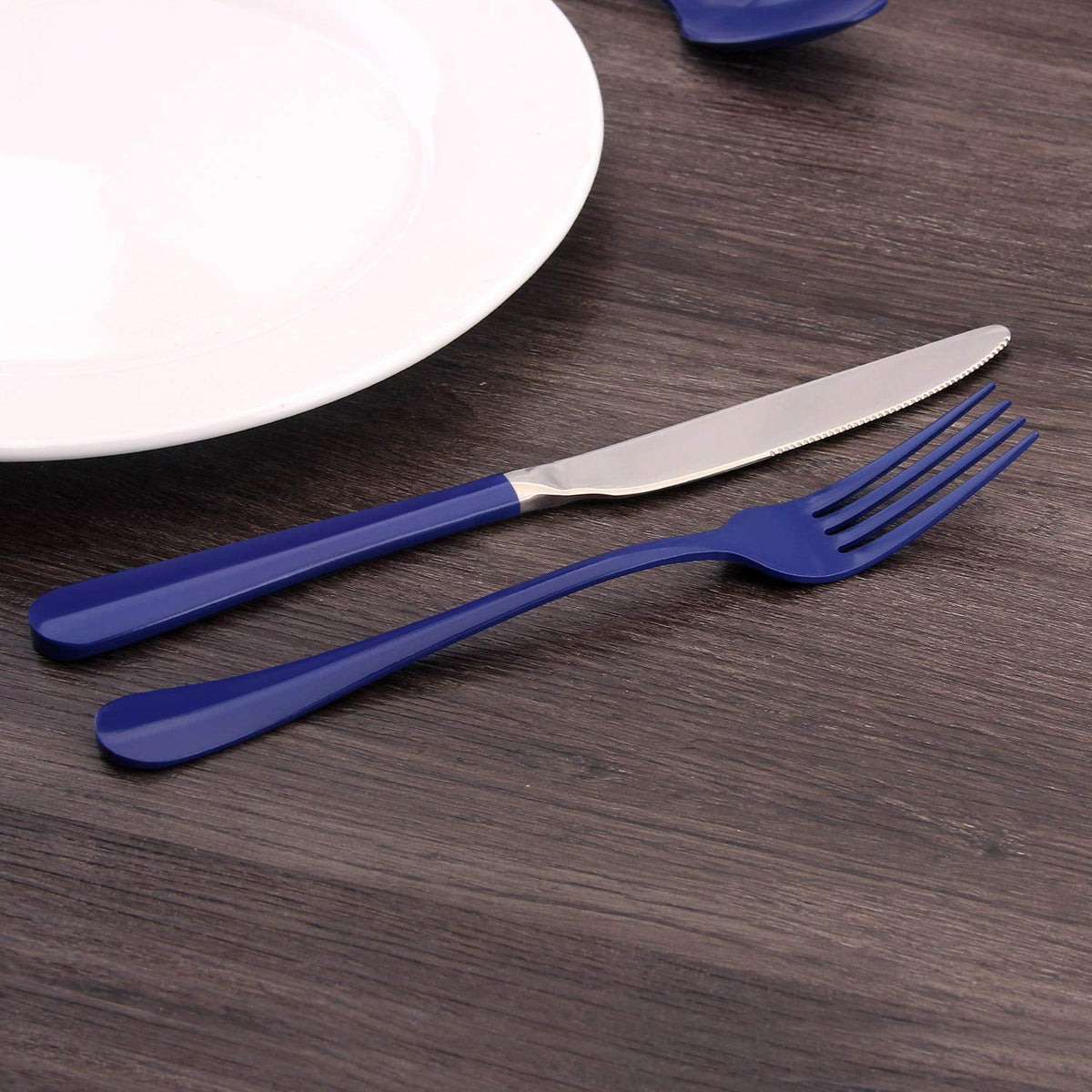 Blue Silverware Set, 20-Piece Stainless Steel Flatware Set, Kitchen Utensil Set Service for 4, Tableware Cutlery Set