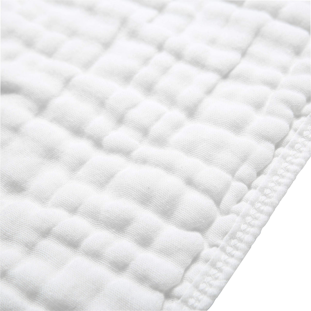 Muslin Burp Cloths for Baby 100% Cotton Large 20''X10'' 6 Layers Thicken Super Soft and Absorbent (6 Pack,White)