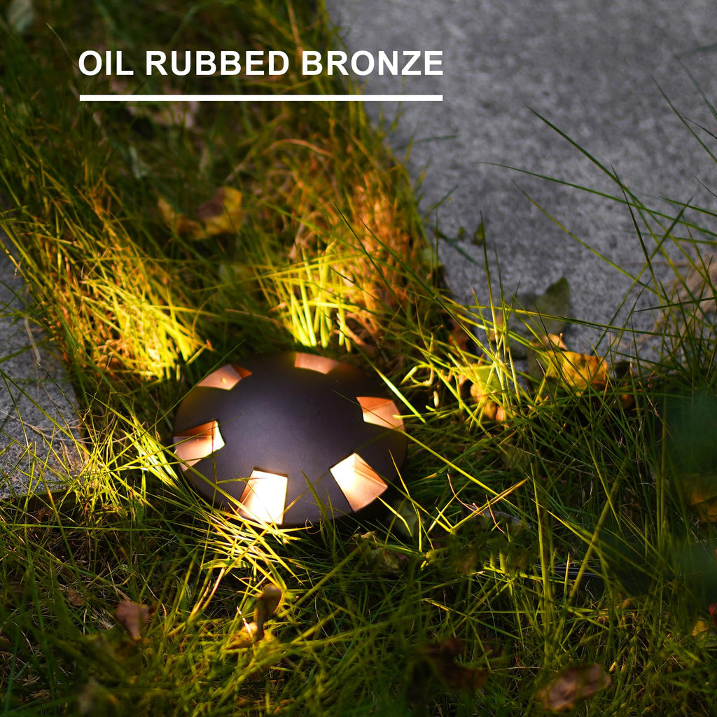Landscape Lighting 8PK Low Voltage Well Lights 6 Watt LED 120 Lumen 12V AC In-Ground Lights 3000K Warm White