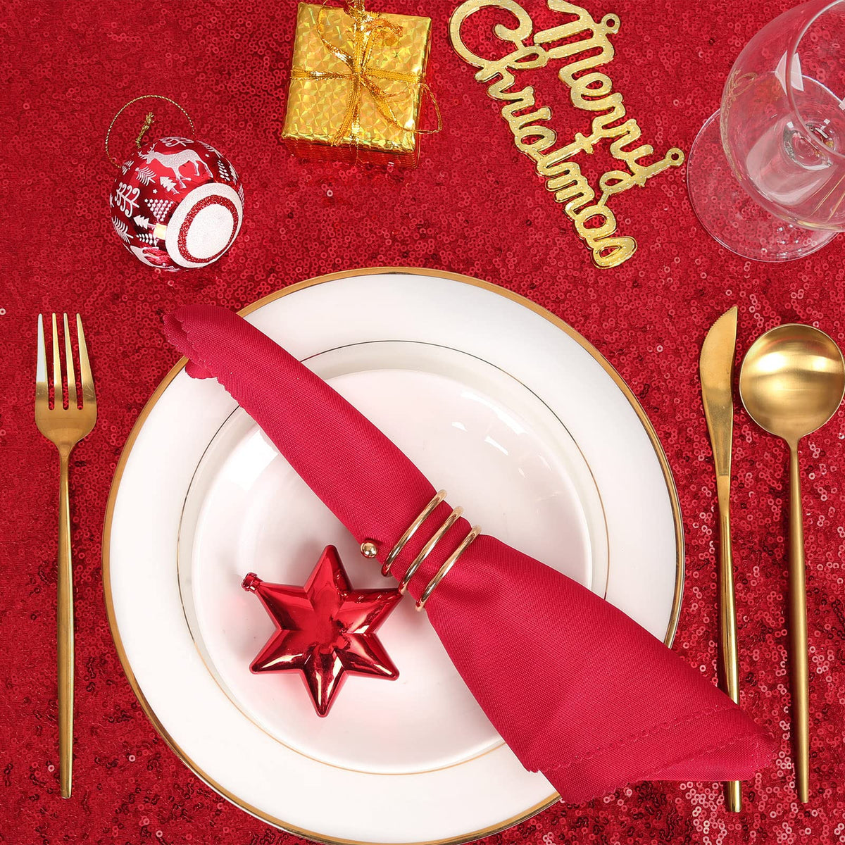 Sequin Tablecloth Red Sparkly Sequin Tablecloth Christmas Day