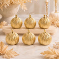 6 Pcs Gold Ceramic Pumpkin Fall Decoration for Table Centerpiece