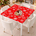 Christmas Table Cloth, Waterproof Plastic Table Cover for 3.5FT Table