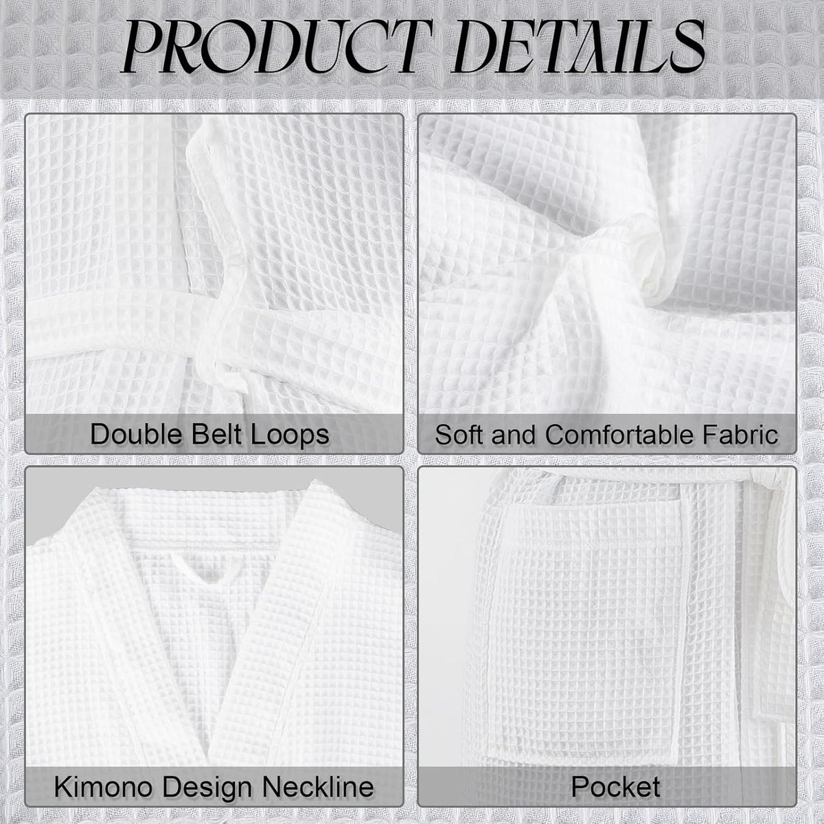 2 Pcs His and Hers Waffle Robes Lightweight Couple Robes for Women Men Matching Bathrobes for Wedding Engagement Gift