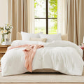 Comforter Set-3 Pieces Soft Arctic White Comforter Bedding Set