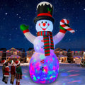 10 Ft Inflatable Christmas Snowman with Candy Decoration for Yard Lawn Garden Home Party Indoor Outdoor
