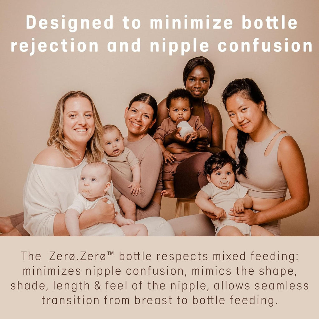 Zero Zero Anti Colic Baby Bottle, 9 Oz, Fair, 1-Pack