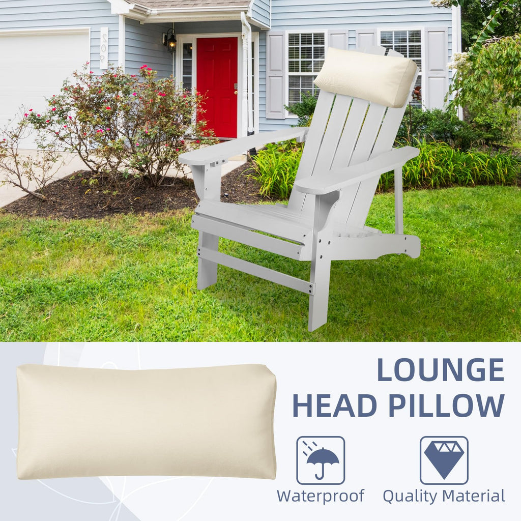 Chaise Lounge Head Pillow, 2 Pack Outdoor Lounge Chair Pillows with Adjustable Strap Longue Head Pillow Headrest