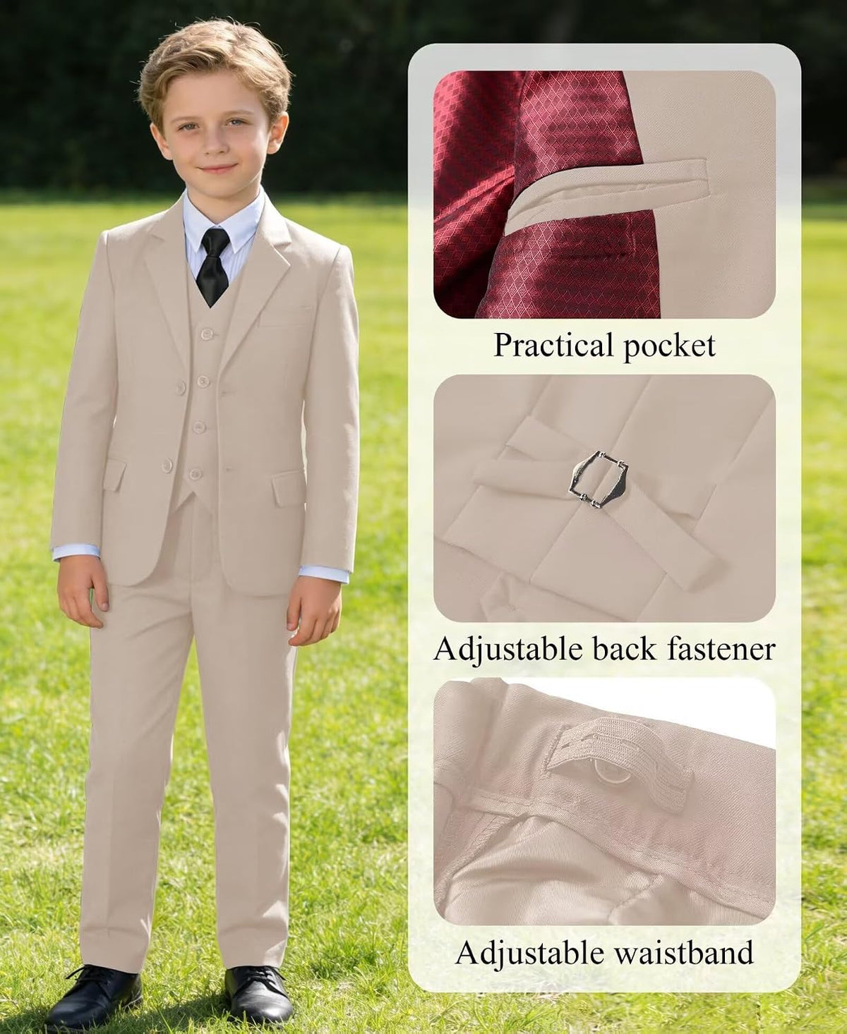 Boys Suit Kids Dress Clothes Wedding Ring Bearer Outfit Formal Wear