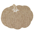 Fall Placemats Set of 4 - Pumpkin Placemats for Thanksgiving Halloween Natural Color, Polyester Harvest Placemats for