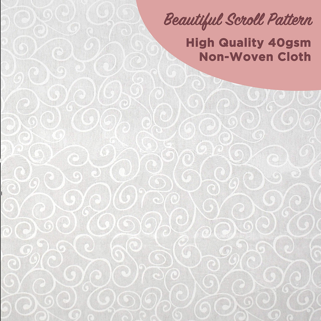 White Wedding Aisle Runner - Professional-Grade Nylon, Includes Tape Double-Sided Adhesive - Disposable Scroll