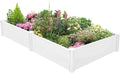 8x4x1ft Vinyl Raised Garden Bed, Maintenance-Free Outdoor Garden Planter Box, Never Rust or Rot, Durable Open-Bottom