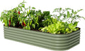 Vego garden Raised Garden Bed Kit, 17" Tall 10 in 1 Jumbo Modular Metal Raised Garden Beds, Metal Planter Box for