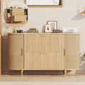 Fluted 2 Drawer File Cabinet with 2 Sliding Door | 39.4" Filing Cabinet ,fit Legal/Letter/A4 Siz,Modern File Cabinet