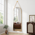 Full Length Mirror Wall Mounted, 48"x16" Arch Hanging Mirror (Gold)
