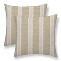 Tan Khaki Polka Dot Pillow Covers 22 x 22 Inch Set of 2 Boho Striped Decorative Outdoor Throw Pillow Covers Linen
