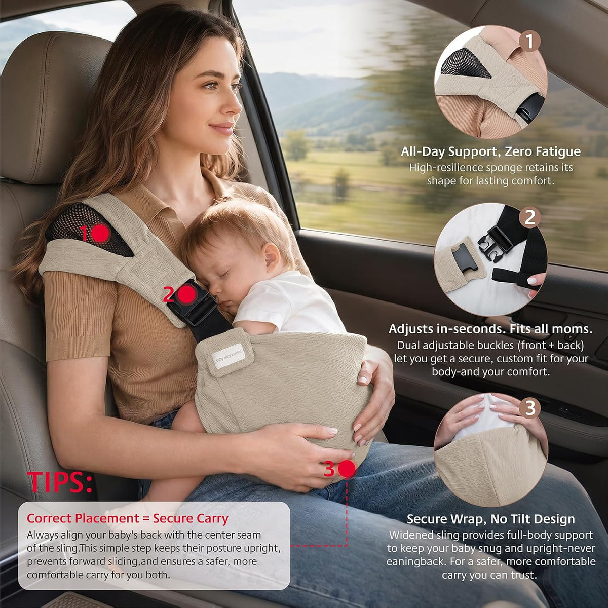 Carrier,Toddler Carrier, Soft Adjustable Shoulder Strap, Adjustable and Non-Slip Hip Seat Carriers with Pocket (10-30