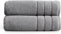 Luxury Turkish Cotton Bath Towels Set | 2-Pack | Grey | 100% Turkish Cotton | Premium Bath Towels | Ultra Soft Thick