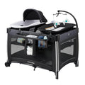 4 in 1 Baby Playards with Bassinet & Changing Table, Portable Crib Breathable Mesh and Toy Mobile