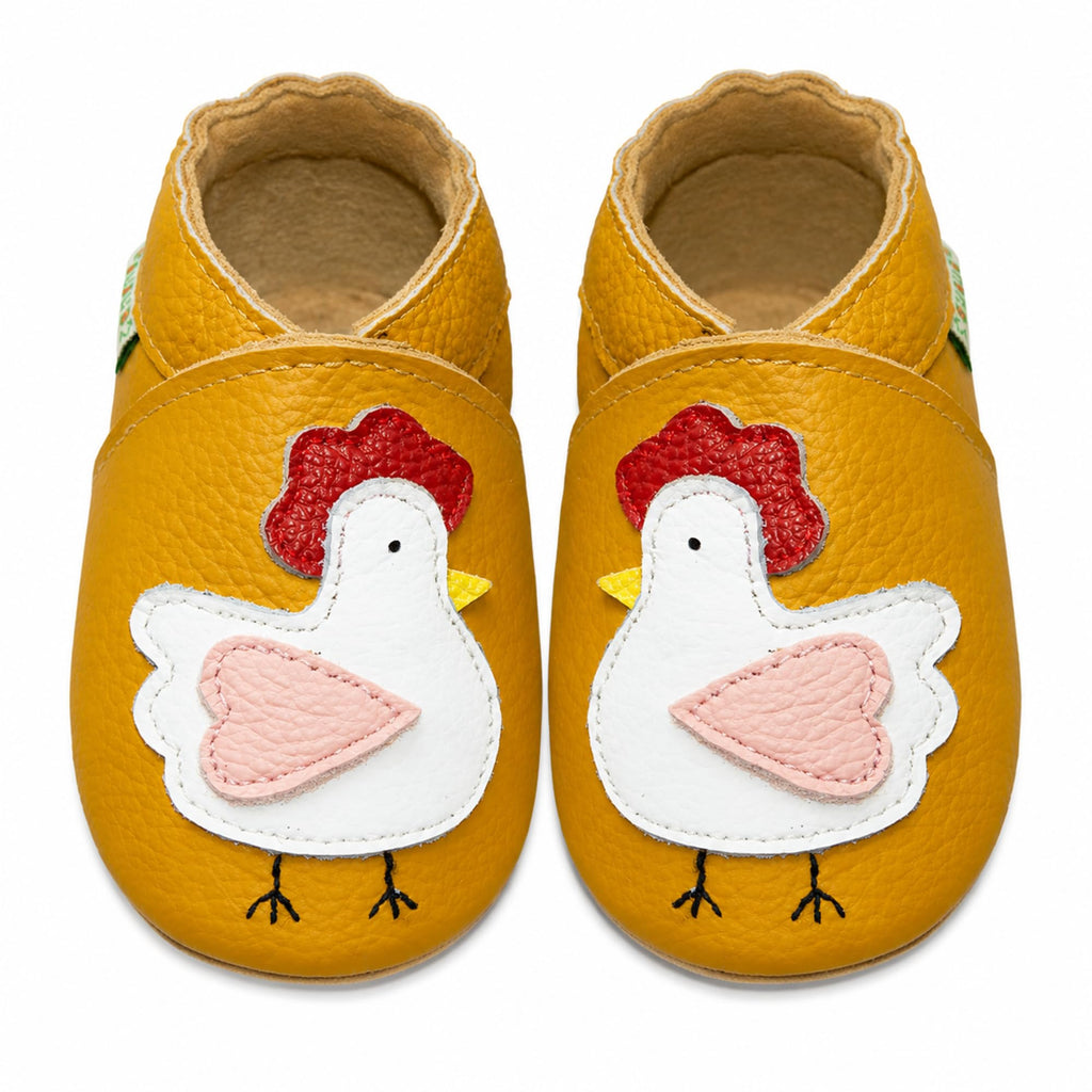 Baby Leather Moccasins,Ochre-Chick