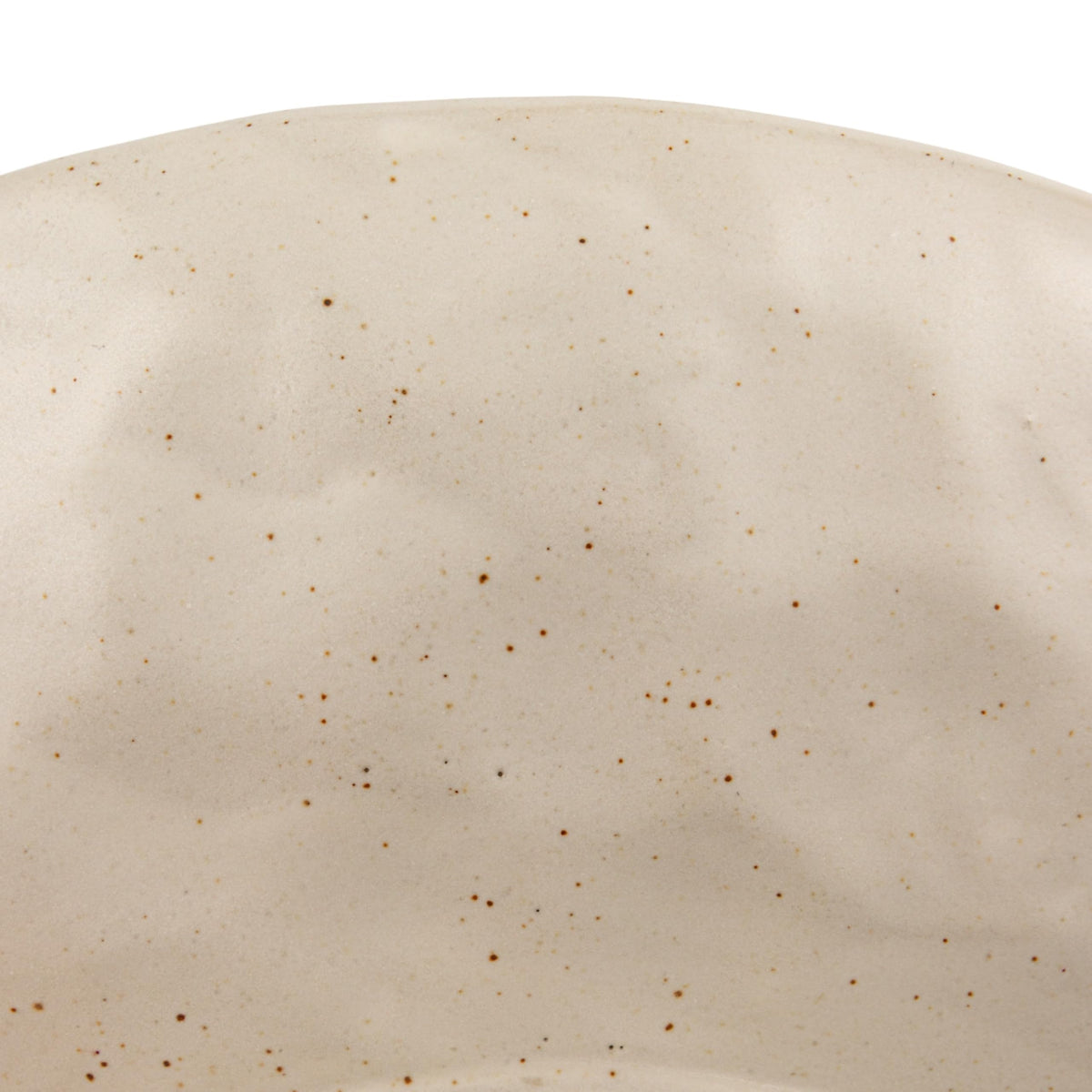 Co-Op Stoneware Footed Pedestal Bowl with Handles, Reactive Glaze, White