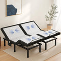 T600 Split King Adjustable Bed Frame with Massage & Remote, Syncable Adjustable Bed Base with Head & Foot Incline