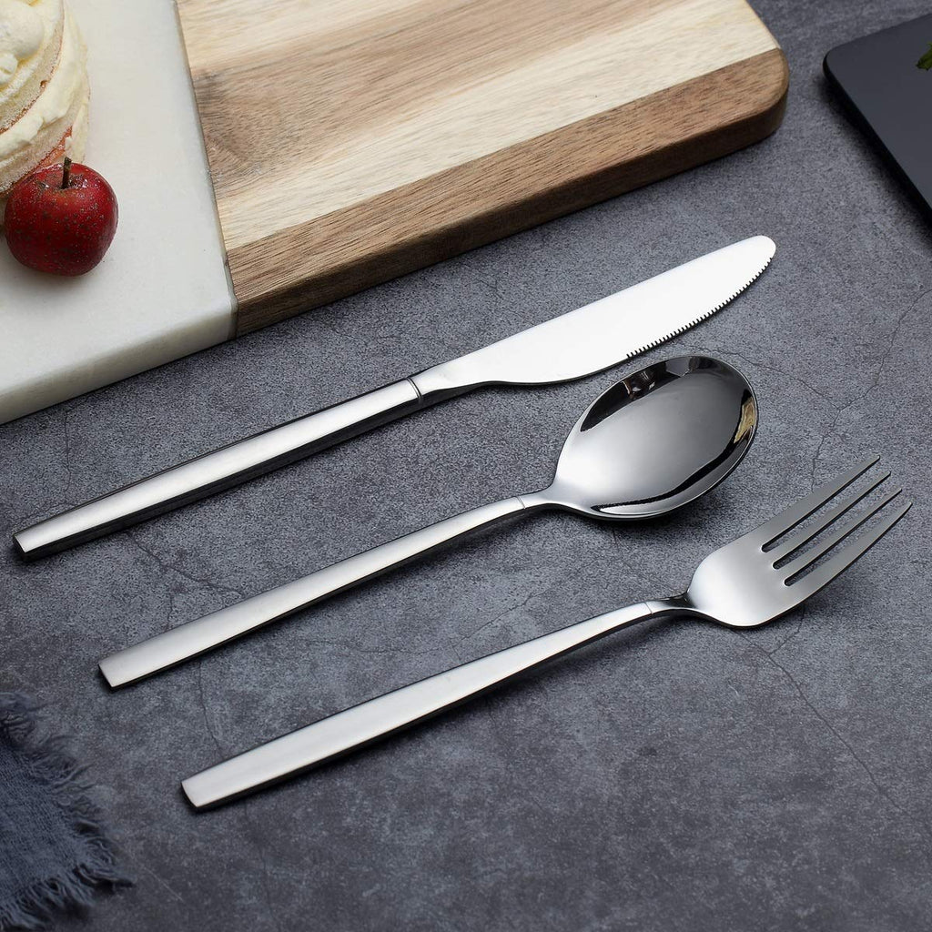 Flatware Set 40 Pieces, Stainless Steel Flatware Set, Silverware Set Service For 8