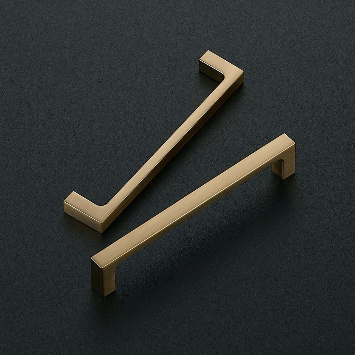 Champagne Bronze Kitchen Square Cabinet Handles 5 Inch 10 Pack