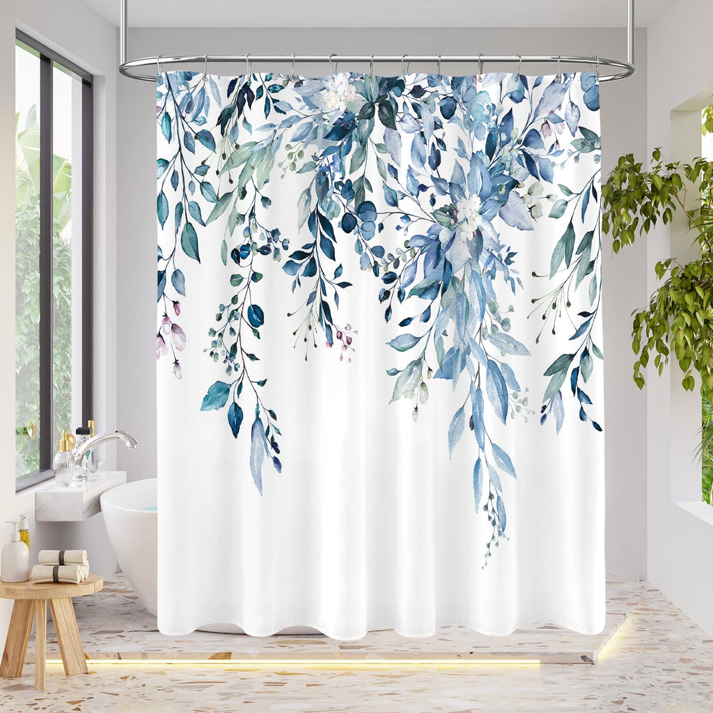 Small Stall Eucalyptus Shower Curtain 36 x 72 Inch, Half Narrow Size
