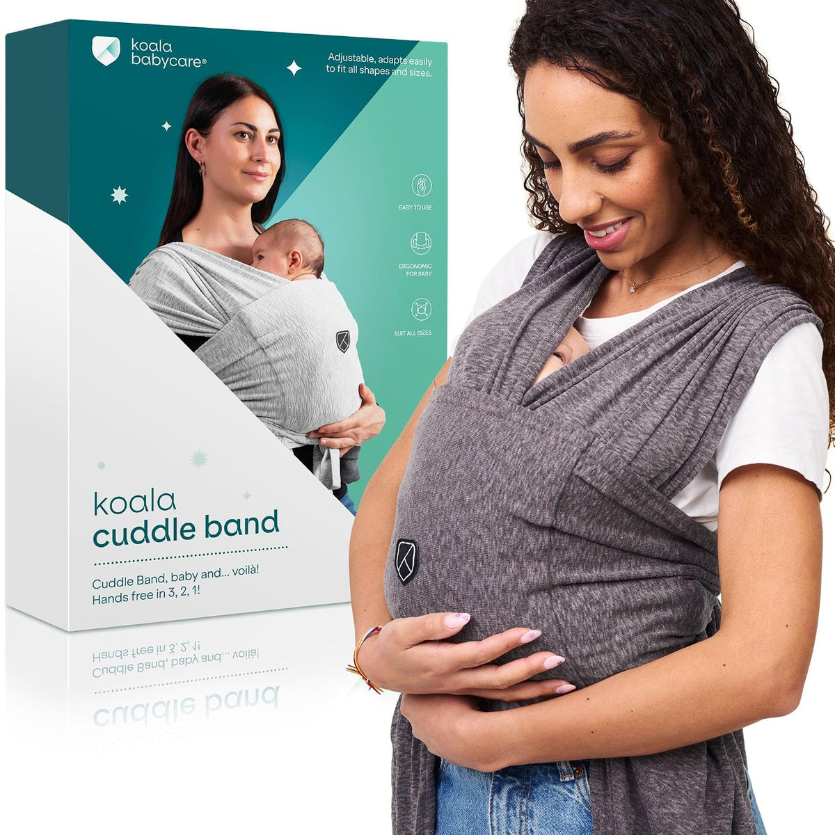 Carrier Wrap, Easy to Wear As a T-Shirt - Original Baby Carrier Newborn to Toddler - Sling One Size Fits All - Baby