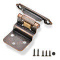 50 Pack 25 Pairs 3/8" Inset Cabinet Door Hinges Oil Rubbed Bronze Offset Self Closing Kitchen Cabinet Hinges Bronze
