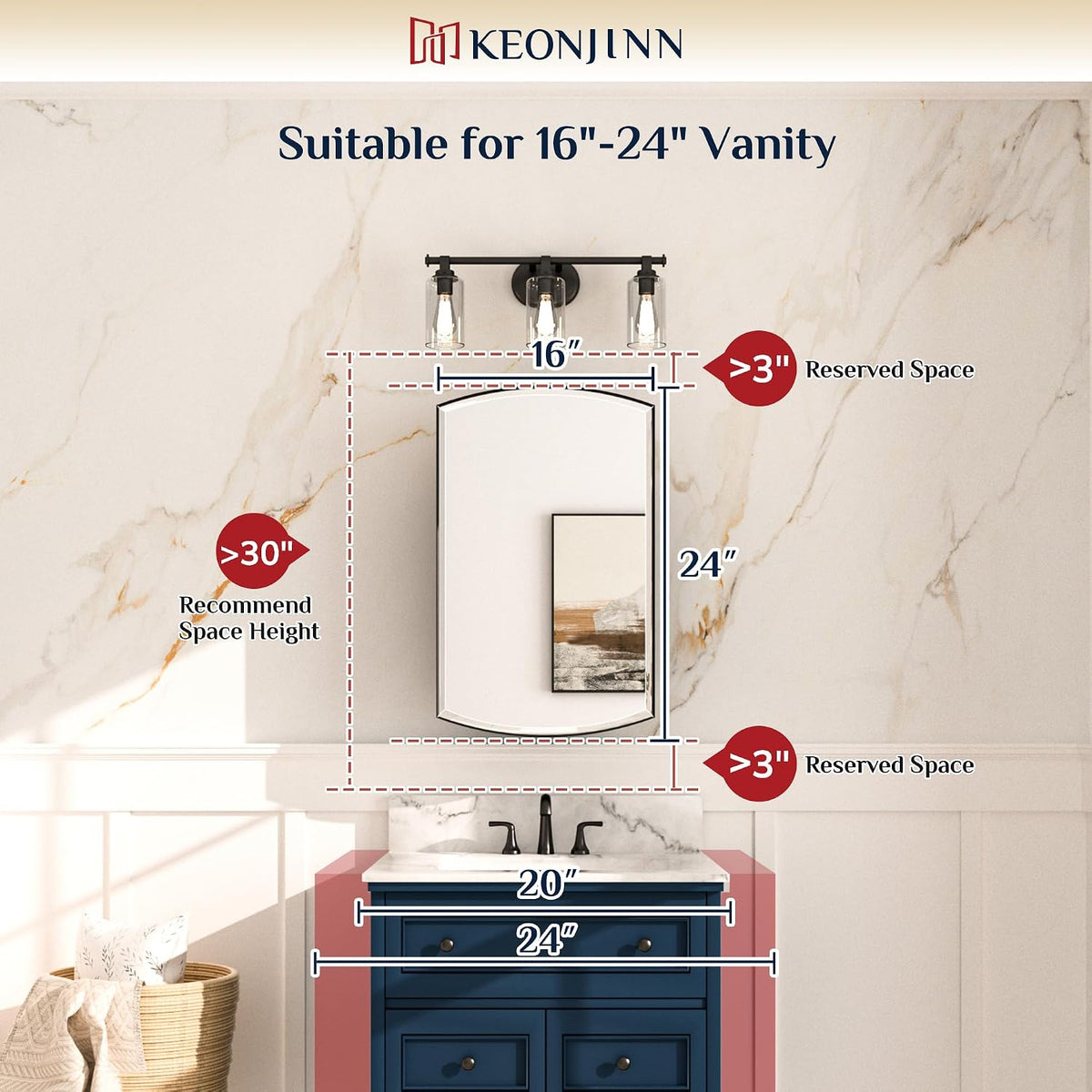 Gold Medicine Cabinet Mirror 16" x 26", Metal Framed | Adjustable Shelves, Different Curved Frame Design, Wall Mirror