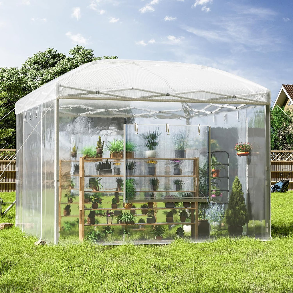 10x10x8.5 FT Portable Walk-in Greenhouse, Indoor Outdoor