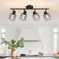 4-Lights Semi Flush Mount Ceiling Light, Adjustable Multi-Directional Light Fixtures, Rotatable Farmhouse Light