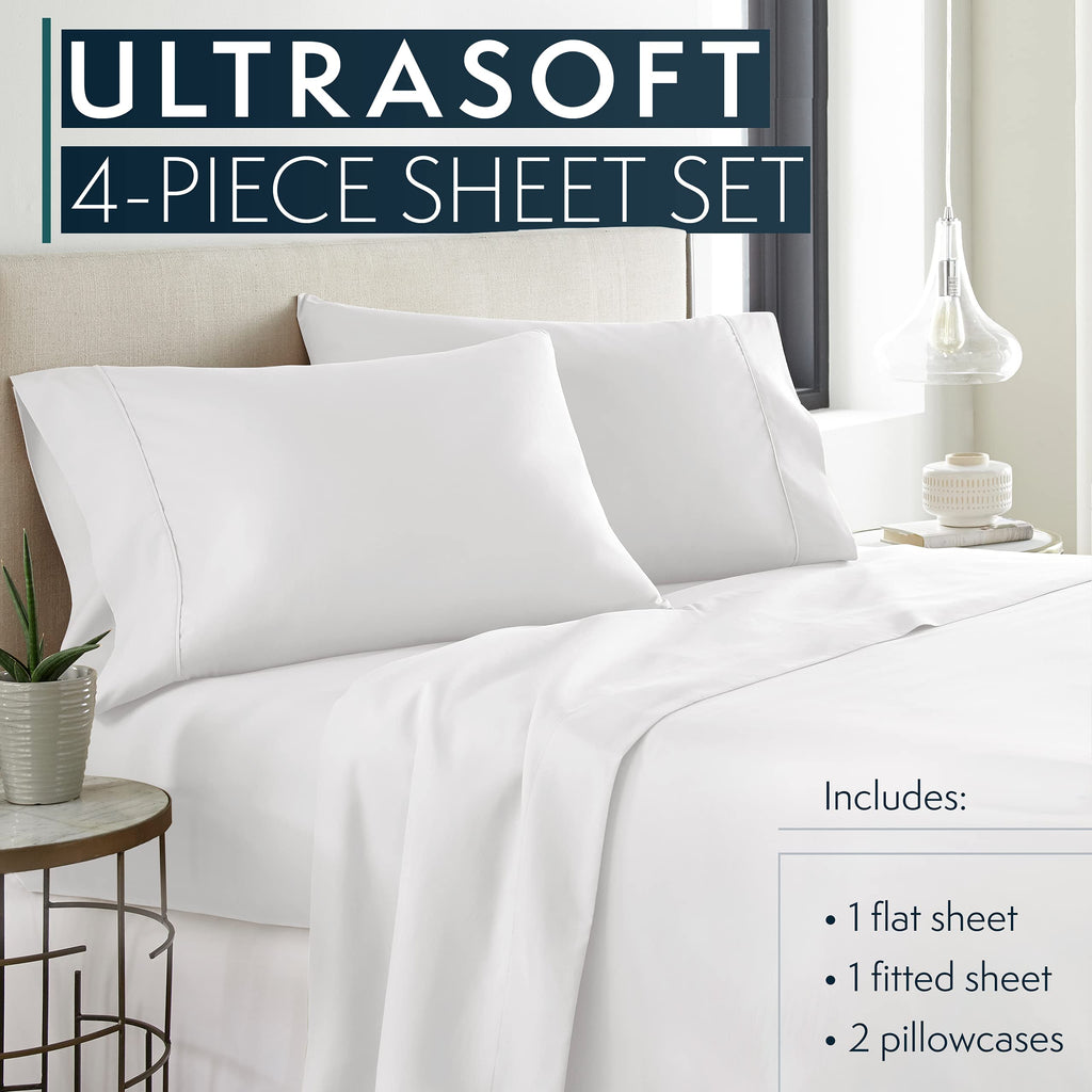 Bed Sheets Set, HOTEL LUXURY Platinum Collection 1800 Series Bedding Set, Deep Pockets, Wrinkle & Fade Resistant