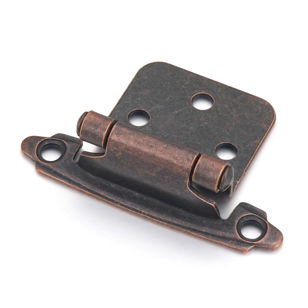 Oil Rubbed Bronze Kitchen Cabinet Hinges, 1/2" Overlay, 10 Pack
