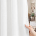 White Linen Farmhouse Bathroom Decor 72x72 Inches