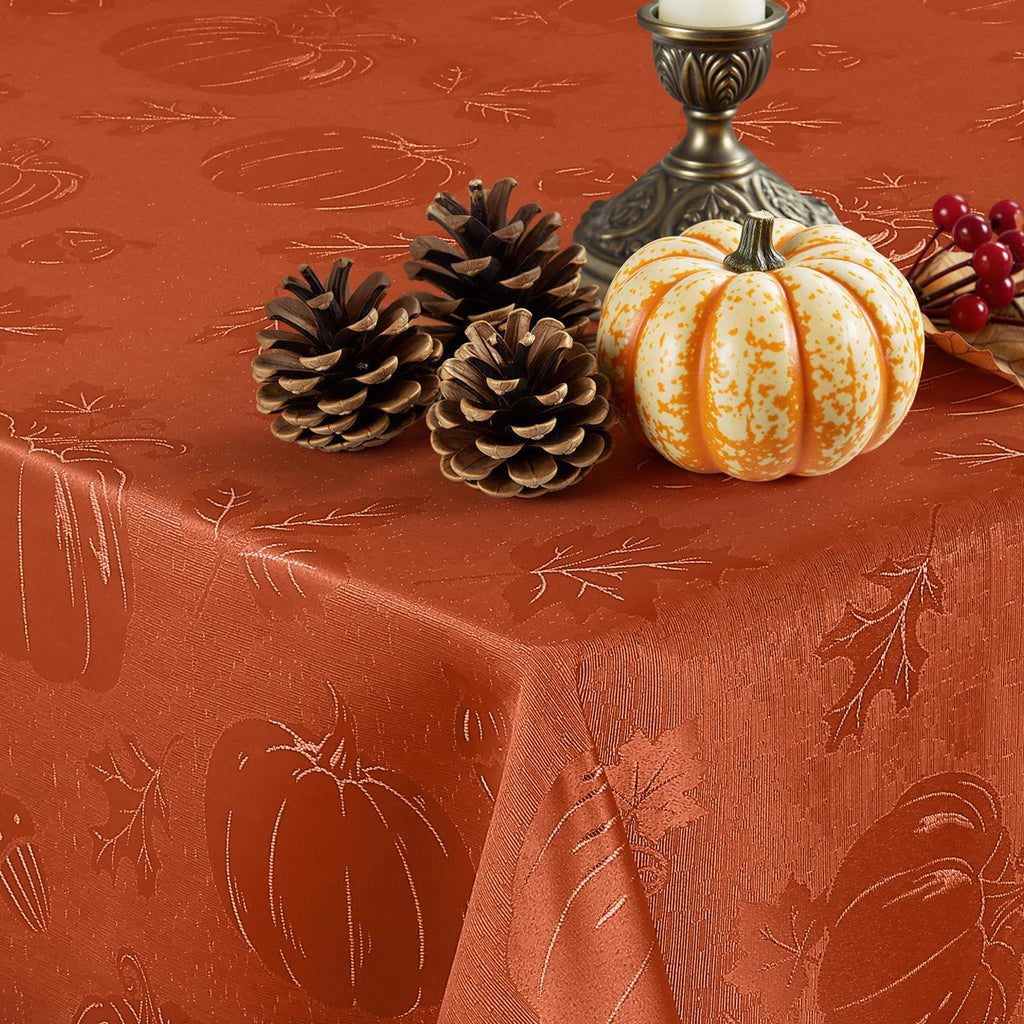 54x54 Inch Thanksgiving Jacquard Sqaure Table Cloth for Fall