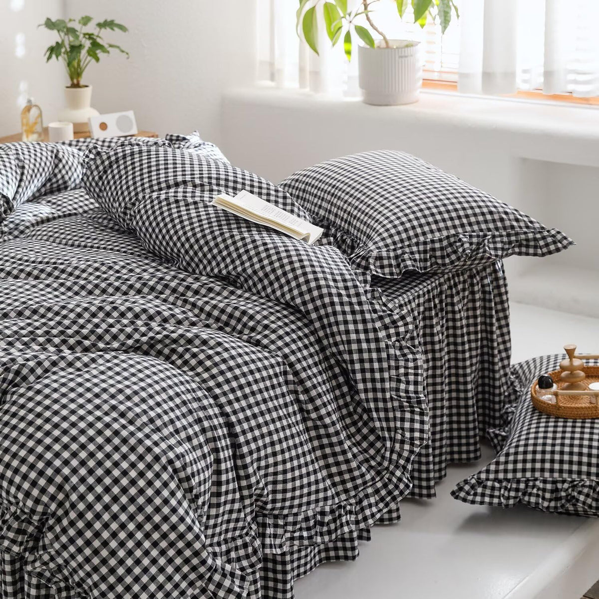 Black and White Gingham Duvet Cover
