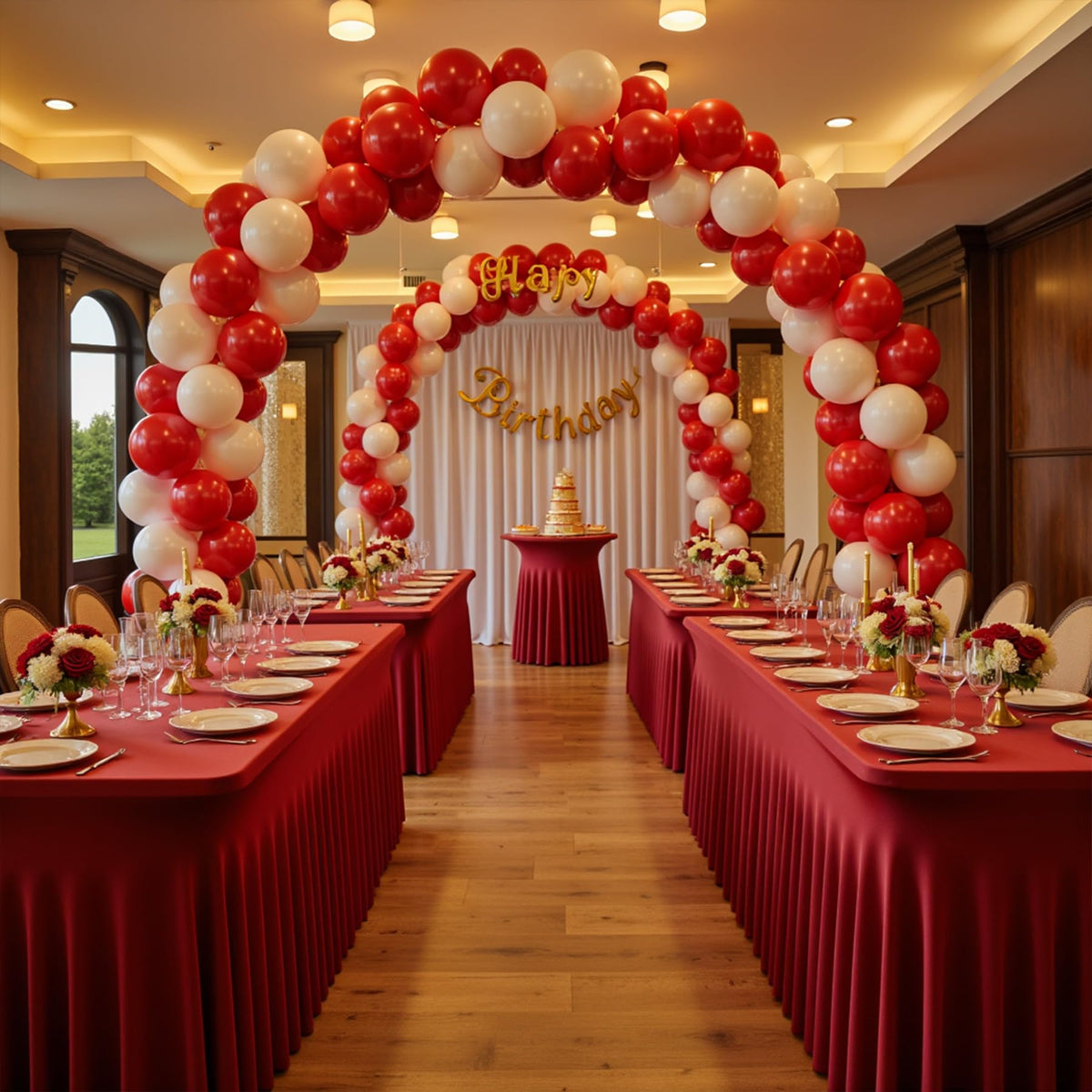 6 Pack Burgundy Spandex Tablecloth for 6 Foot Rectangle Tables, Wrinkle Free Fitted Table Cloth Cover 6ft Maroon