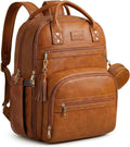 Premium Vegan Leather Diaper Bag Backpack with Waterproof Changing Pad, Reinforced Zippers & Odor-Free, 20 Pockets