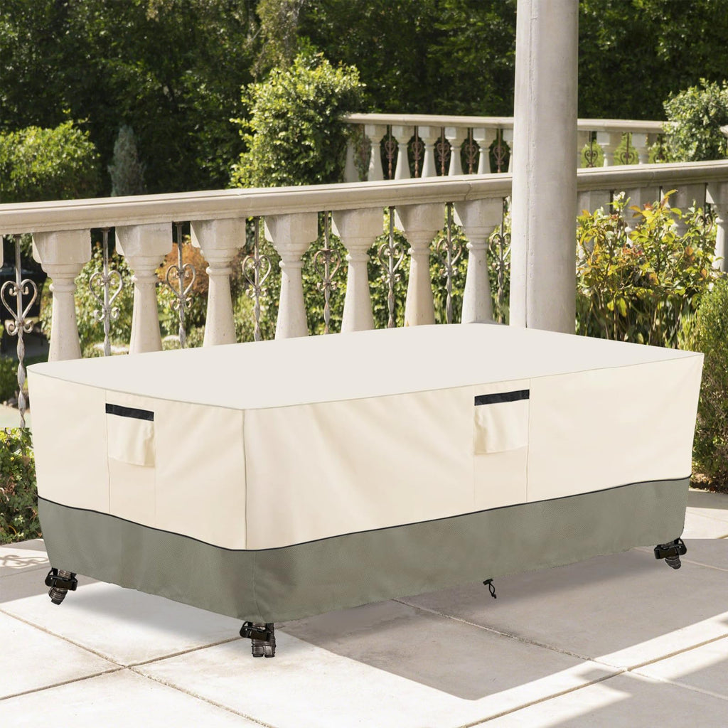 72 Inch Rectangular/Oval Patio Table Cover, Heavy Duty Waterproof Outdoor Table Cover Winter, Patio Furniture Covers