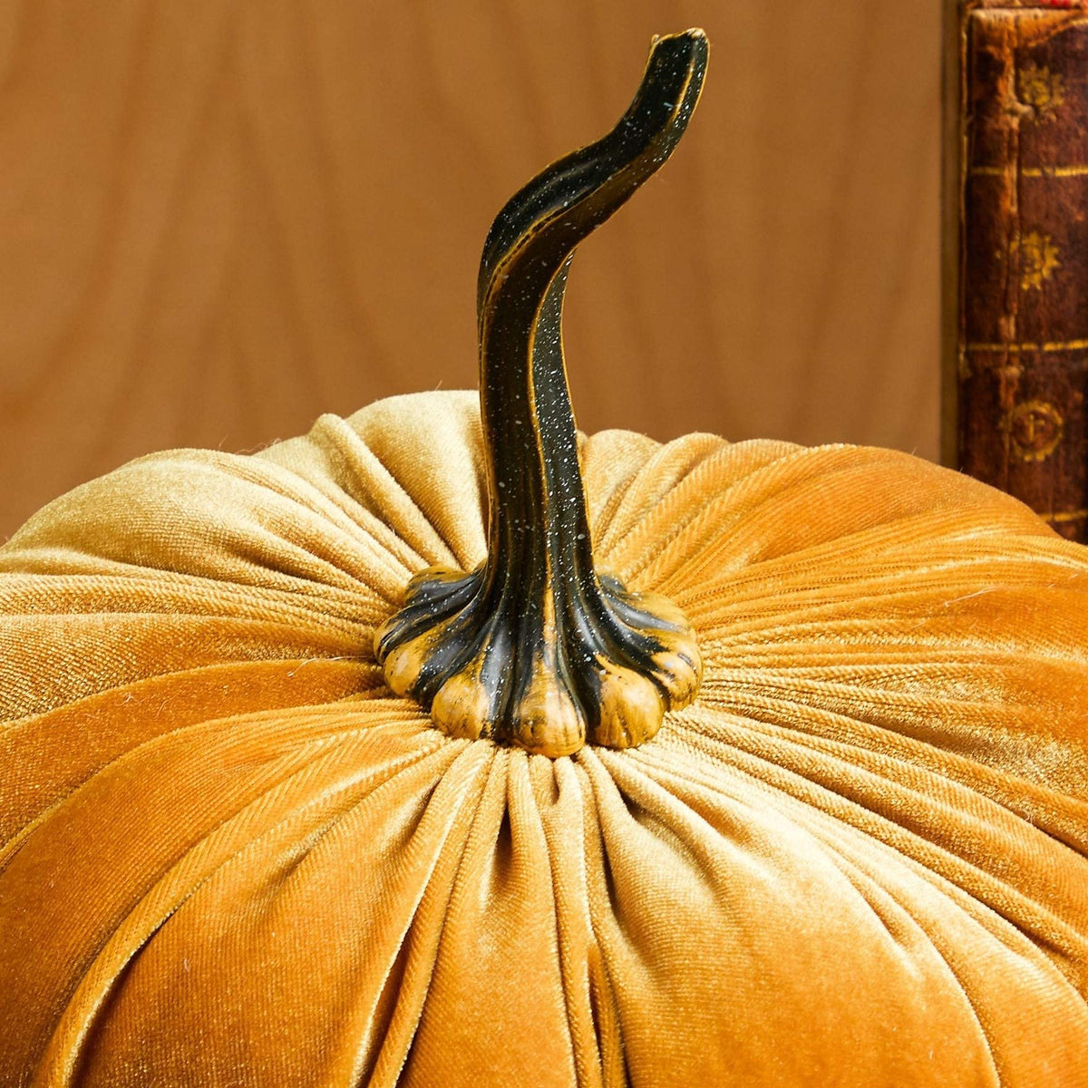 9 Inch Velvet Pumpkin (Gold)