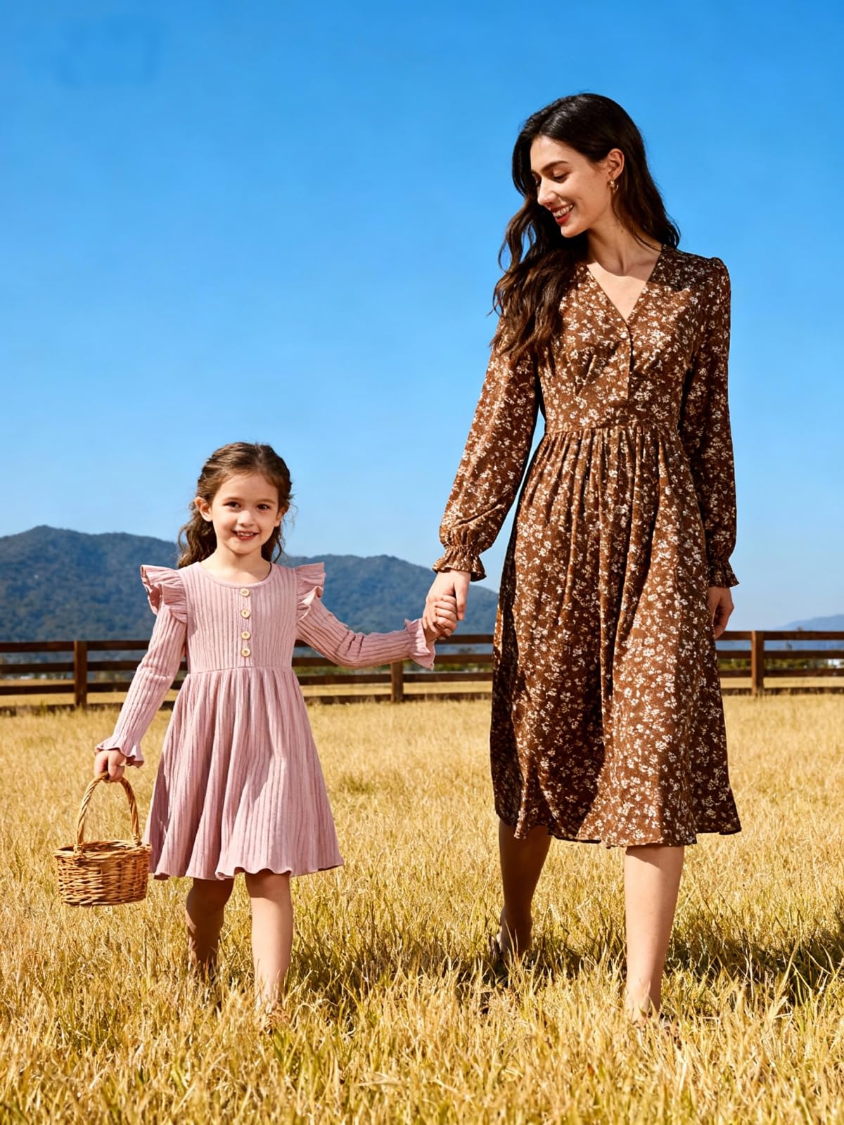 Toddler Girl Dress Girls Sweater Dresses Long Sleeve Ribbed Knit Dresses