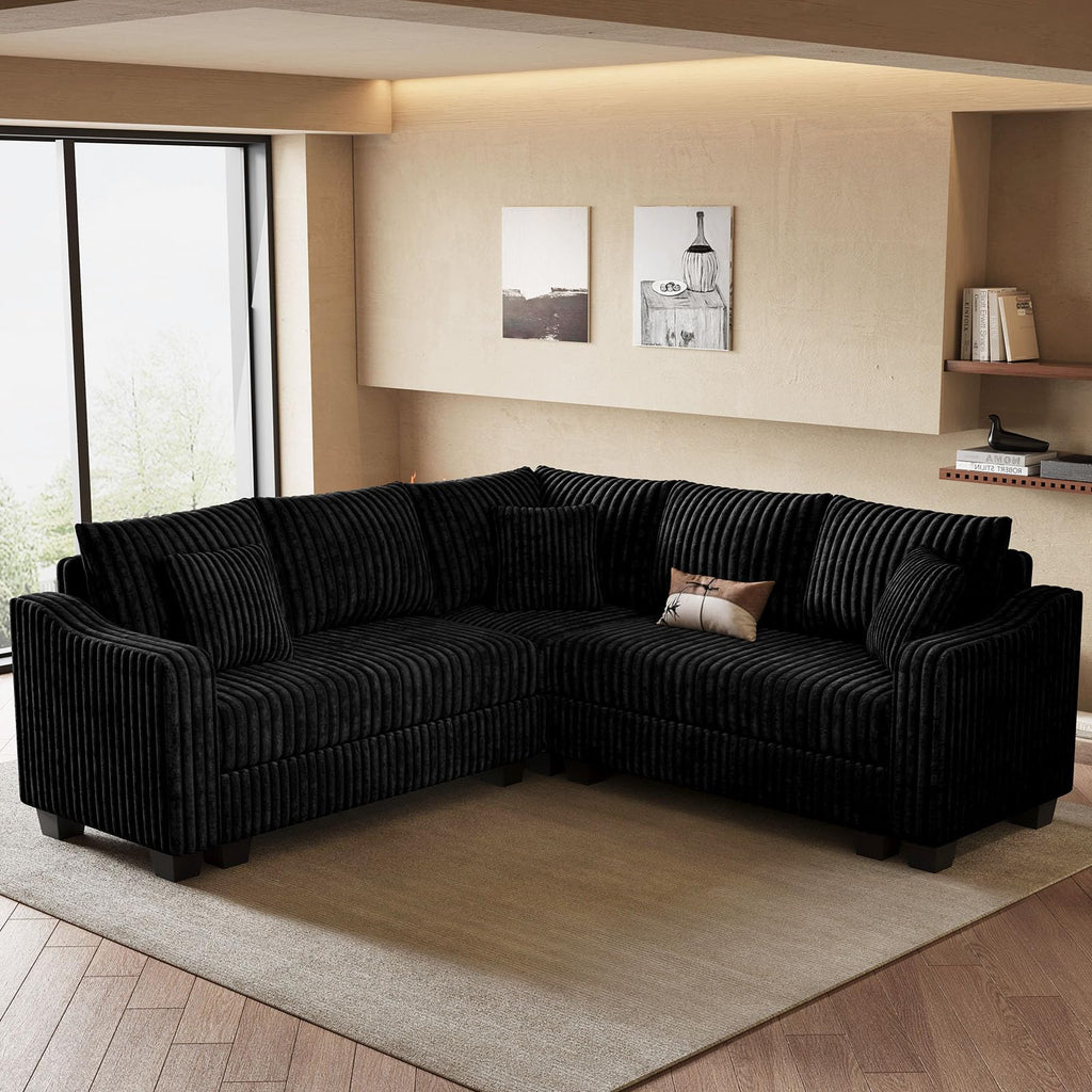 Convertible Sectional Couch with Chaise Corner Sectional Sofa L Shaped Couch Reversible Corner Upholstered Couches