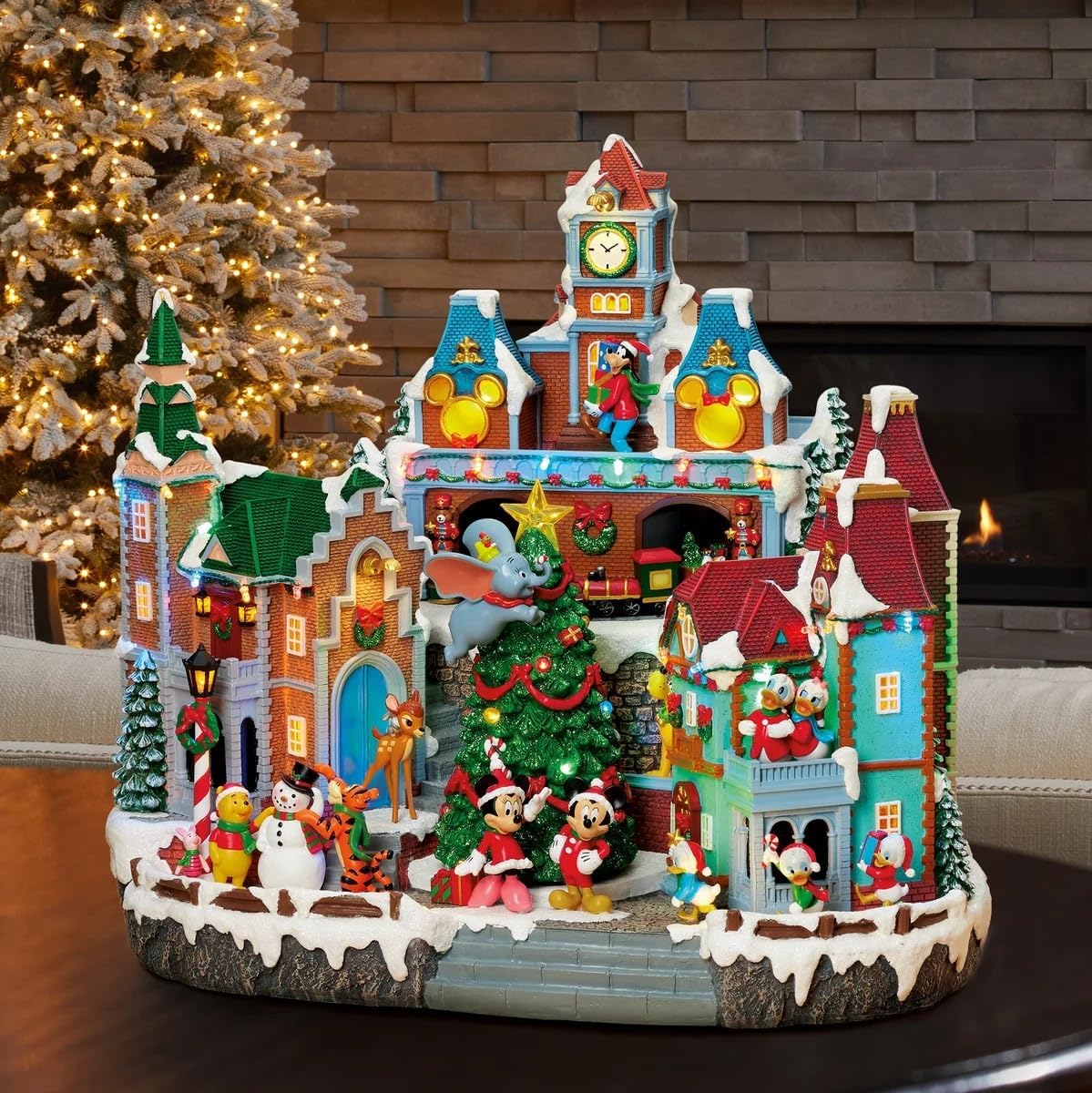 15-inch Animated Holiday Village with Lights and Music