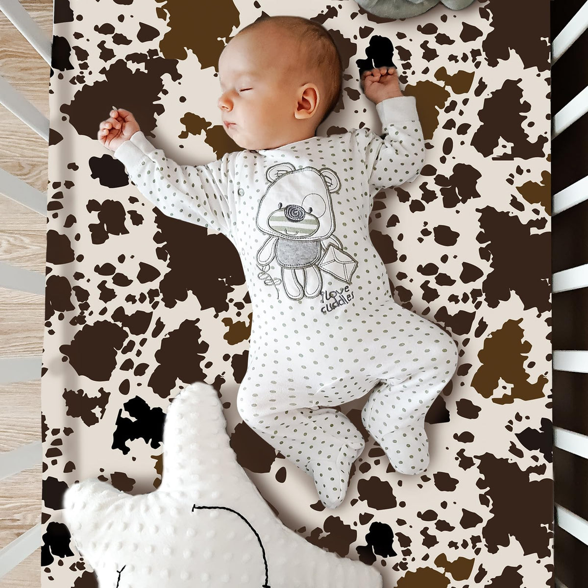 3 Piece Patchwork Western Cowboy Crib Bedding Set for Baby Boys